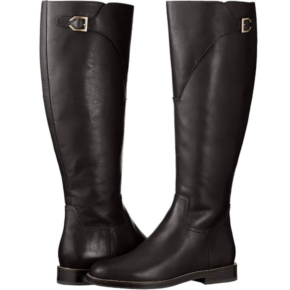 Cole Haan | Shoes | Cole Haan Harrington Grand Black Knee High Boots ...